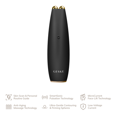 Мікрострумова ручка для підтяжки обличчя GESKE MicroCurrent Face-Lift Pen 6 в 1 сірий